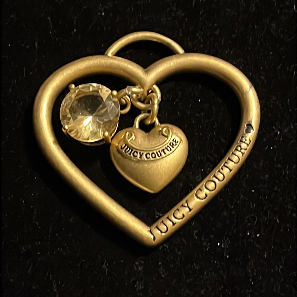 Juicy Couture Gold Heart Charm with Crystal Accent - Picture 15 of 17